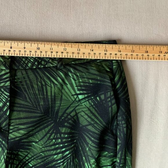 Dorothy Perkins Green Black Leaf Print Slim Trouser Dress Pants Resort Corpcore - Picture 8 of 16